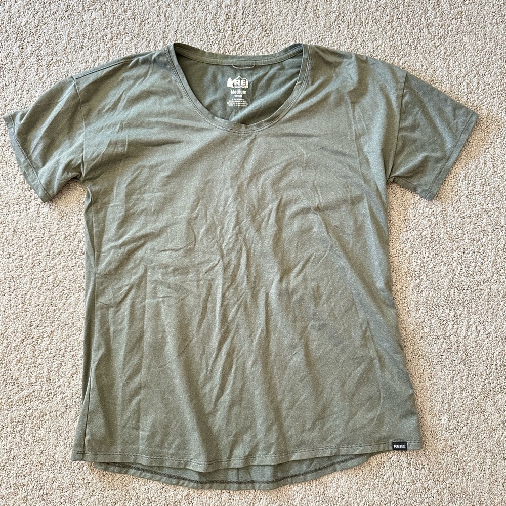 REI grey women’s hiking top